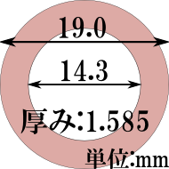 IrPad YoYoJam O-ring m[} 19.0x14.3x1.585mm