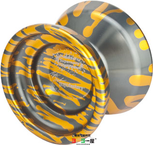 SuperNova Grey yoyo with Orange Splash